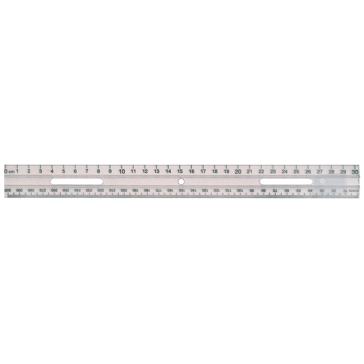 30cm Clear Ruler by First Stat - School Office Rule Inches Cm for