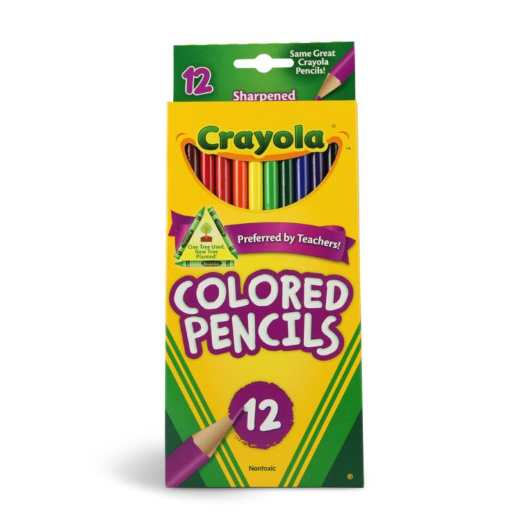 12 Crayola Pencil Crayons – Pre-Sharpened – Custom School Supplies